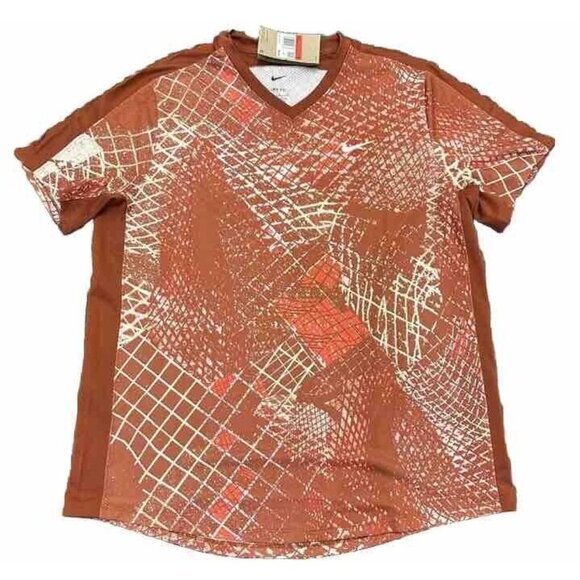 Nike Court Dri-Fit Victory Tennis DV8841-832 Rugged Orange/White Large $50 NWT - Picture 2 of 5